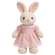 White Bunny Plush Toy Super Soft PP Cotton Filled Pink Lace Dress Stuffed Animal Big Comforter Birthday Gift