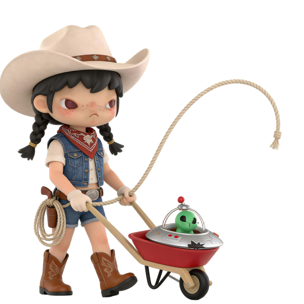 Cowgirl & Alien Figurine Anime Series Figure Gift Cute Anime Toys Figure for Gift