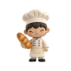 Chef & Bread Alien Figurine Anime Series Figure Gift Cute Anime Toys Figure for Gift
