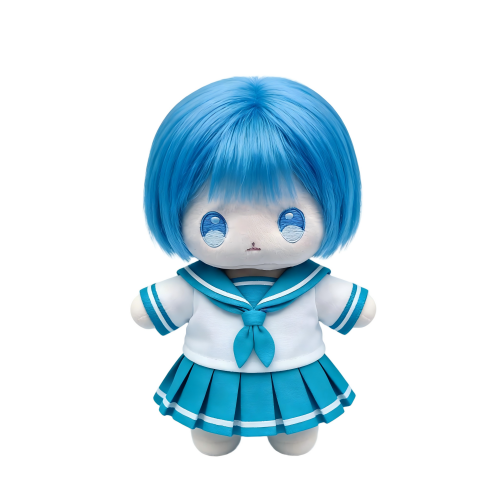 20cm Sailor Uniform PP Cotton Doll Customized Naked Baby Plush Toy Girl Star Support Doll