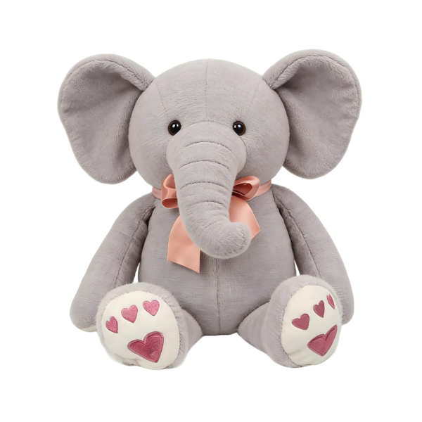 Elephant Plush Toy Figure Short Plush Stuffed Doll Custom-Made Soft Animal Toy