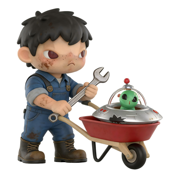 Mechanic & Alien Figurine Anime Series Figure Gift Cute Anime Toys Figure for Gift