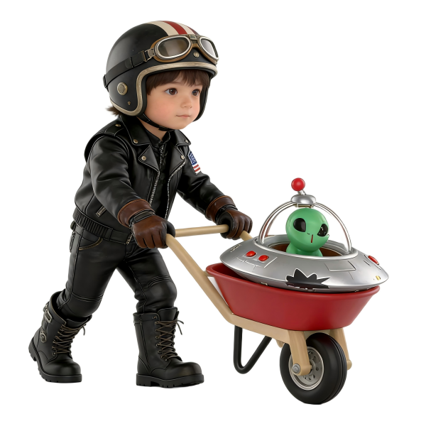 Biker & Alien Figurine Anime Series Figure Gift Cute Anime Toys Figure for Gift
