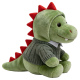 Green Dinosaur Plush Toy Soft PP Cotton Stuffed Animal with Knitted Sweater Cute Big Comforter Birthday Gift